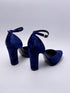 Lodi tizis pumps platform fluweel blauw